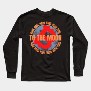 Bitcoin HODL To The Moon Long Sleeve T-Shirt